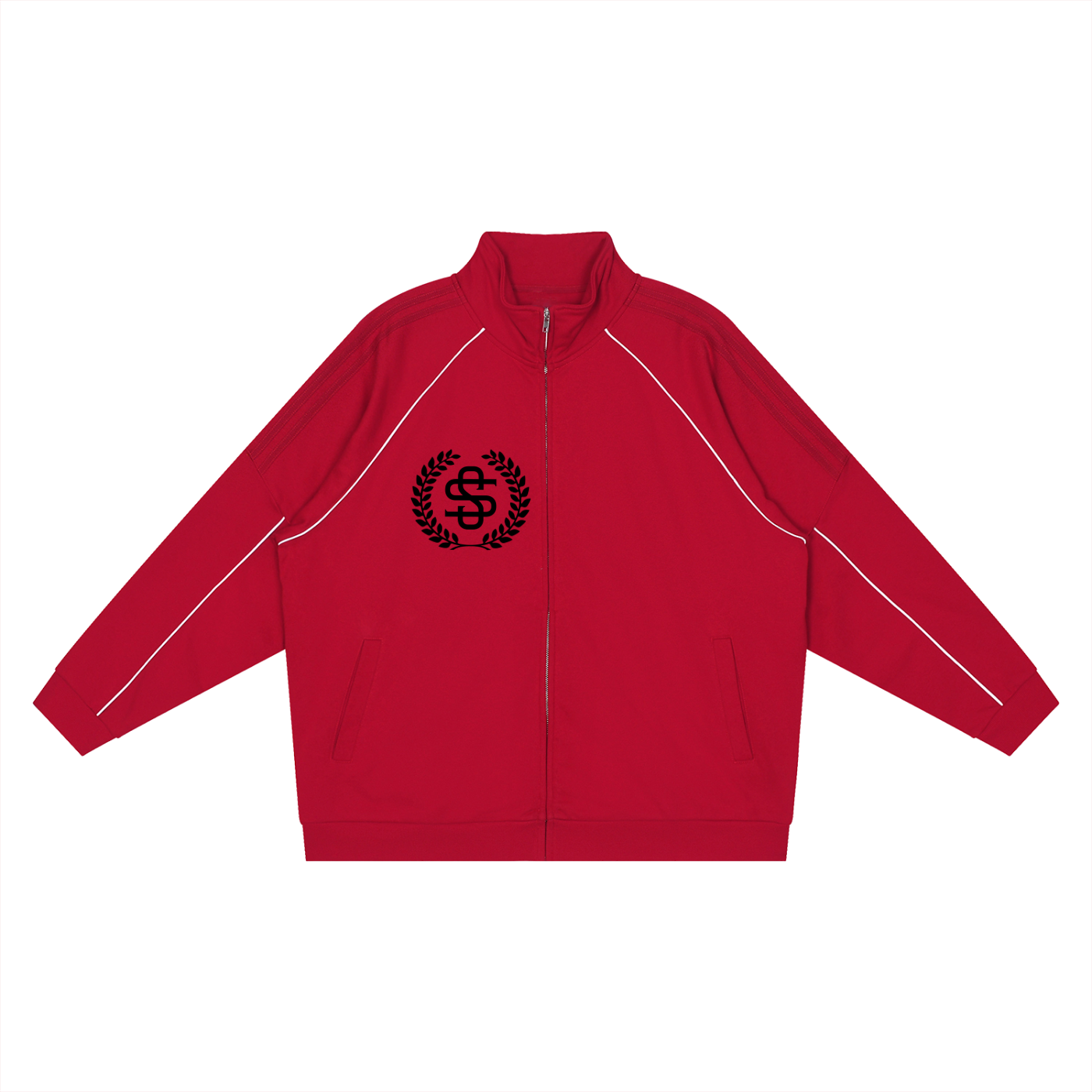 Reflection Striped Raglan Sleeve  Jacket