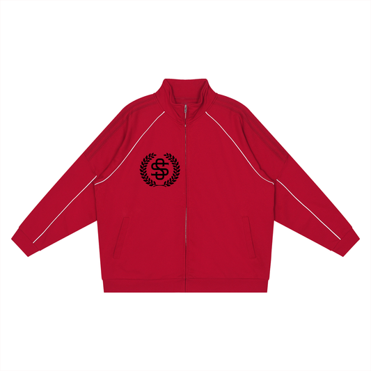 Reflection Striped Raglan Sleeve  Jacket