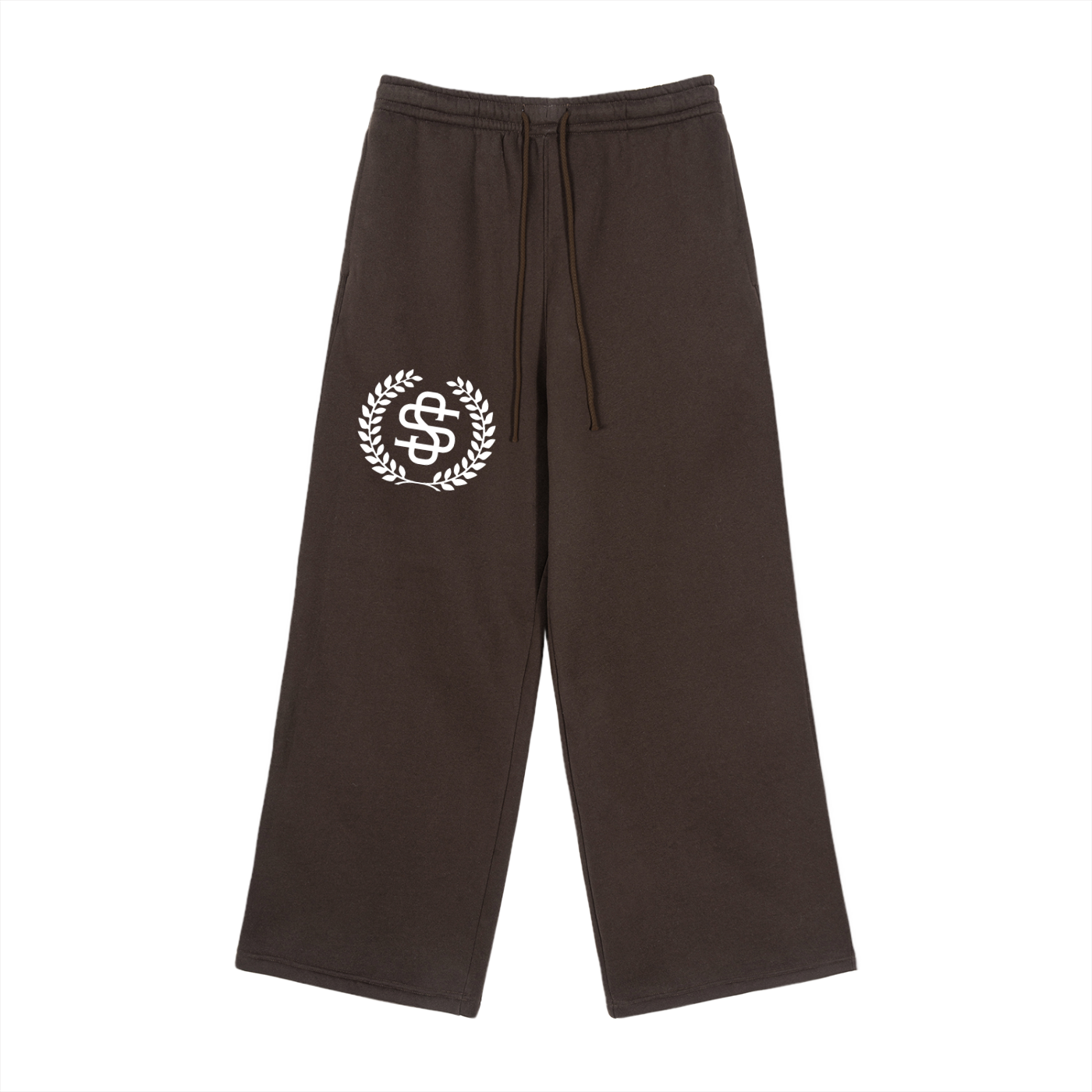 Fleece Drawstring Straight-Leg Sweatpants